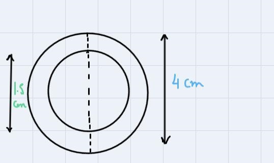 Question 10 (5 points)Find the area of the shaded portion if we know the outer circle-example-1