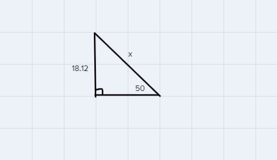 Find the length of the side labeled x. Round intermediate values to the nearest tenth-example-2