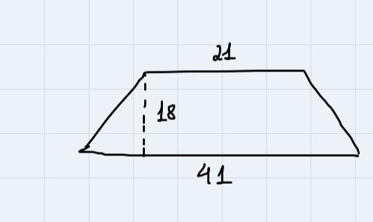 I need to use the formula for a trapezoid and find the area and perimeter-example-1