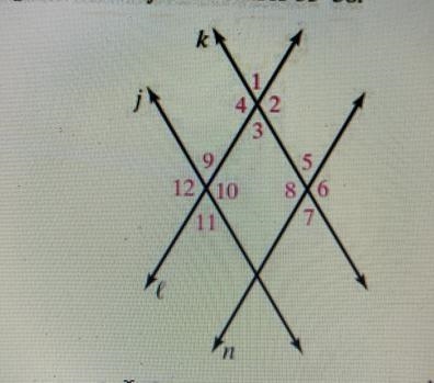 37. Given: angle12 = angle 8, angle 8 = angle 4Prove: j || k and L||n-example-1