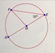 The measure of DF the center of the given circle-example-1