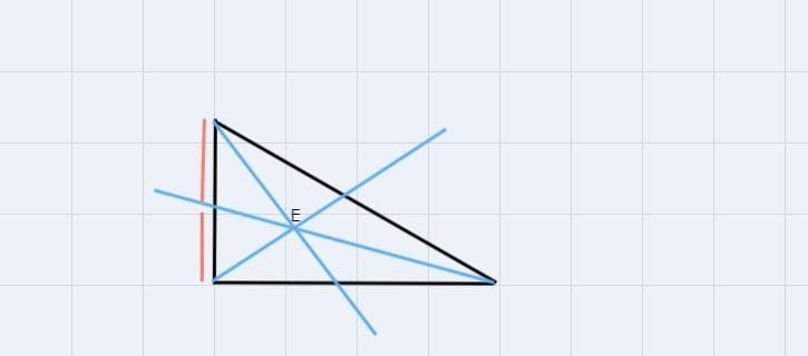 The three medians of triangle of triangle ABC intersect at point E. Point E is the-example-1