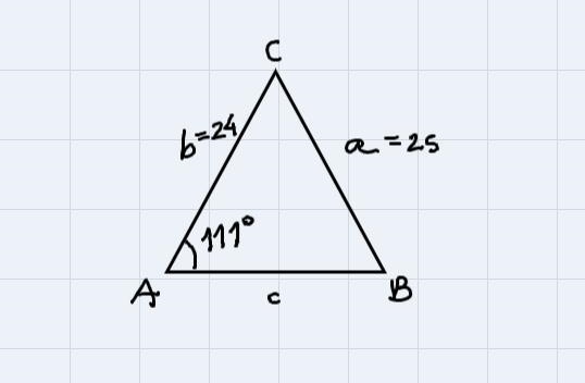 Use the Law of Sines to solve (if possible) the triangle. If two solutions exist, find-example-1