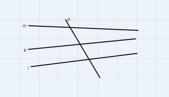 a.) Which of the lines in the picture is parallel to line l? b.) Line k can be obtained-example-1