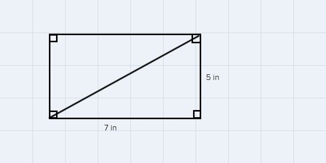 A rectangular picture frame has lenght of 7 inches and width of 5 inches. What is-example-1