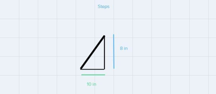 the staircase below has 12 steps. find the distance from point A to point B (in feet-example-1