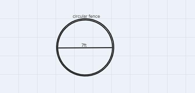 LOGICName:Mandy made a circular flower garden with adiameter of 7 feet. She wants-example-1