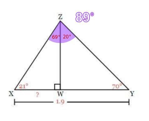 Given the triangle below, find the length of XW . Round your answer to the nearest-example-1