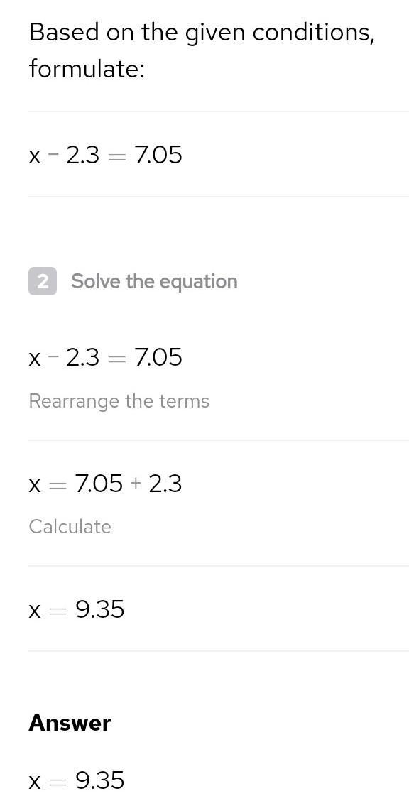 An airplane descends 2.3 miles to an elevation of 7.05 miles. Find the elevation of-example-1