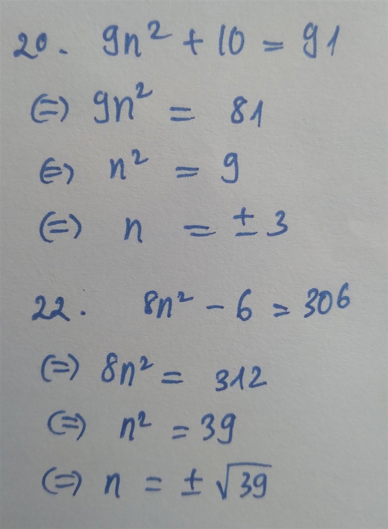 I need help Solving quadratics by taking the square root.-example-4