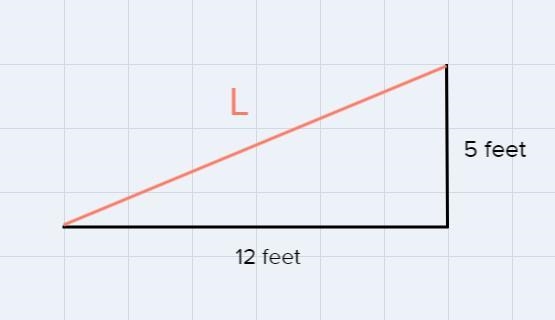 HELP ASAP a ramp is built so that the highest point is 5feet above the ground the-example-1