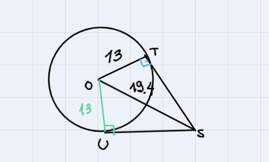 In the figure below, the segments ST and SU are tangent to the circle centered at-example-1