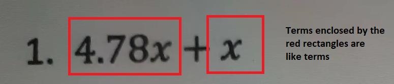 combined like terms directions : mark like terms with colors or symbols. write answers-example-1