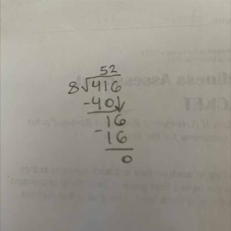 Complete the long division problem on your own sheet of paper. Then, fill in the digits-example-1