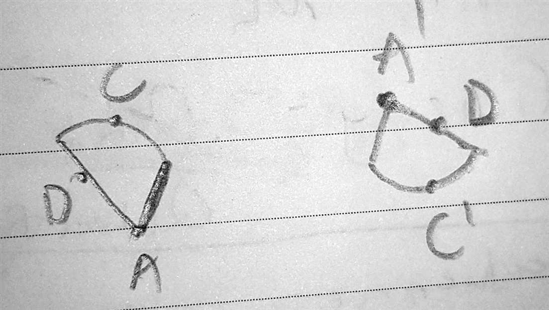 4. The two figures are congruent.a. Label the points A', B' and C' that correspond-example-2