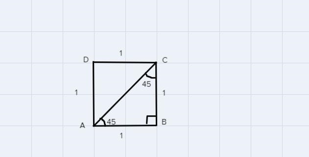 Why would the tangent of 45 degrees always equal 1 ?-example-1