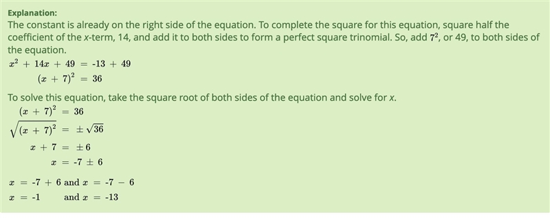 What is equivalent to x2+ 14x = -13​-example-1