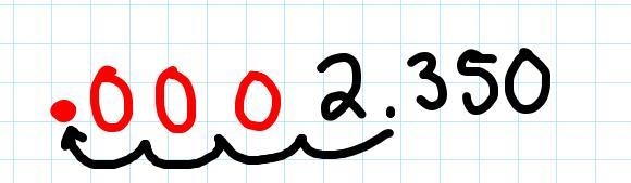 It says write each number in standard notation 2.350 × 10^-4:6.5 × 10^-3:7.07 × 10^-5:-example-1