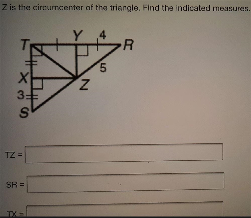 How do I find the indicated measures if I already know the circumcenter-example-1