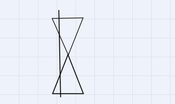 The intersection of a right circular conical surface with a plane containing the axis-example-1