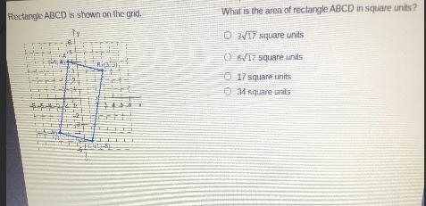 Rectangle ABCD is shown on the grid.What is the area of rectangle ABCD in square units-example-1