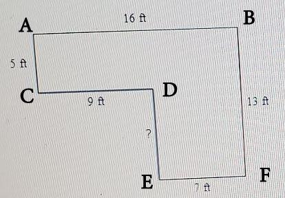 ✓ 2 ✓ 3 ✓4 Find the missing side length. Assume that all intersecting sides meet at-example-1