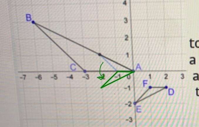 In the similaritytransformation of AACBto ADFE, AACB was dilated bya scale factor-example-1