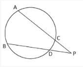 N the circle below, if arc AB = 124 °, and < BPA = 32 °, find the measure of arc-example-1