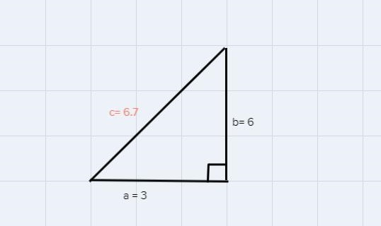 solve for the missing side of the right triangle below. Simplify then completely convert-example-3