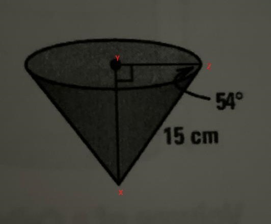 How do I solve for the volume of thsi cone-example-1