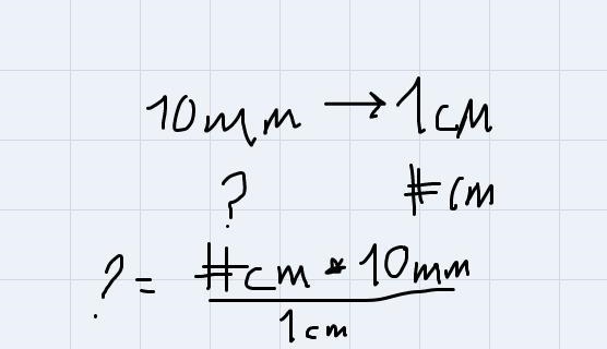 There are 10 millimeters (mm) na centimeter (cm)Use this information to complete the-example-2