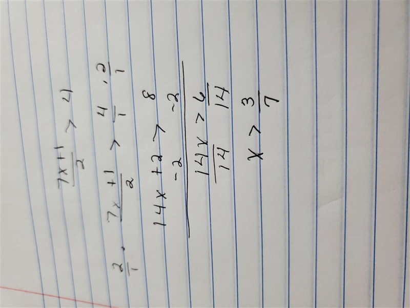 Solve the inequality for x. Show each step of the solution for full credit.-example-1