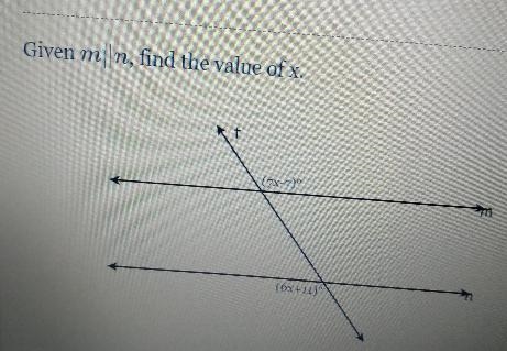 Given mn, find the value of x. t (74-7)-example-1