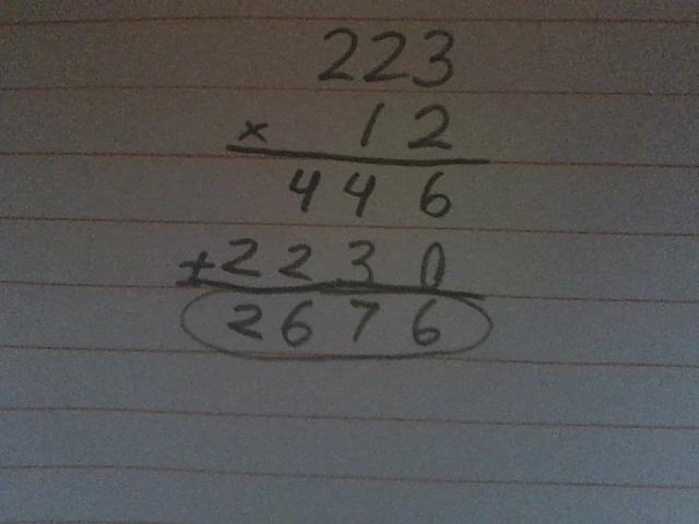 What 223 x 12 explain-example-1