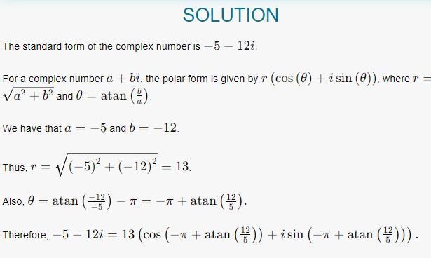 Which of the following is the polar form of −5−12i?-example-1