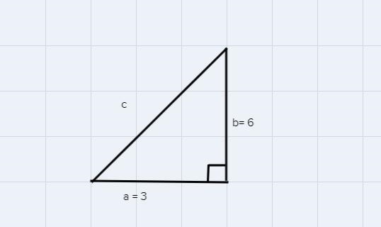 solve for the missing side of the right triangle below. Simplify then completely convert-example-2