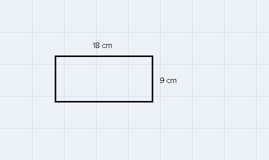 A rectangular piece of cardboard measures 18 cm by 9 cm. What is the perimeter of-example-1