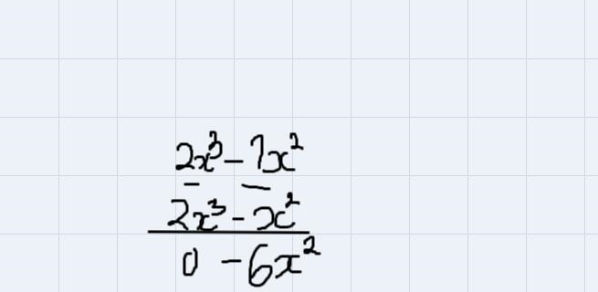 Use the long division method to find the result when 2x^3-7x^2+17x-7 is divided by-example-2