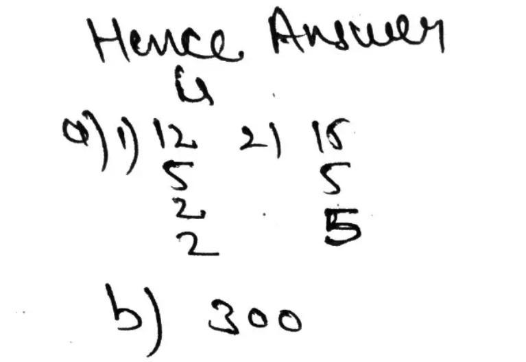 A) Complete these prime factor trees for 120 and 150: 120 2 10 6 2 10 3 b) Find the-example-1