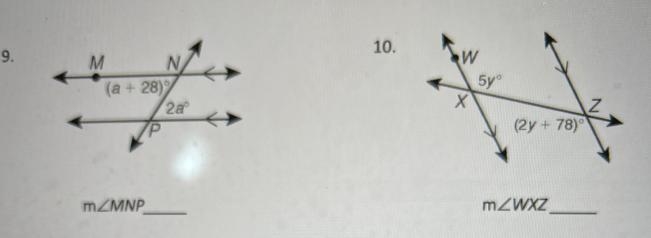 It says solve for the unknown, then find the measure of the angle given-example-1