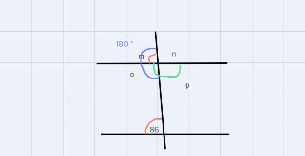 Finding Angles 11 Consider the figure below where li lo and are cut by transversals-example-2