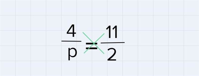 Need to find out how to solve 4/p=11/2-example-1