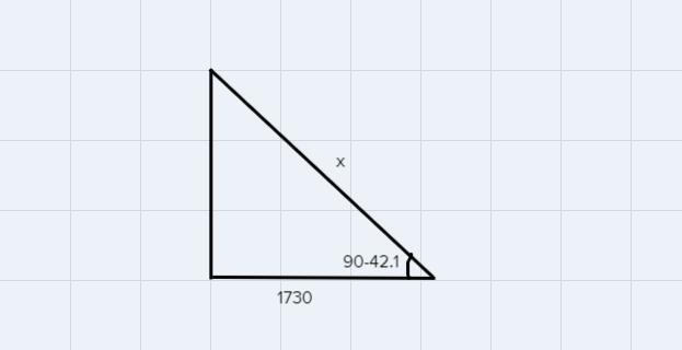 Find the measure of the side labeled x. Round to two decimal places-example-1