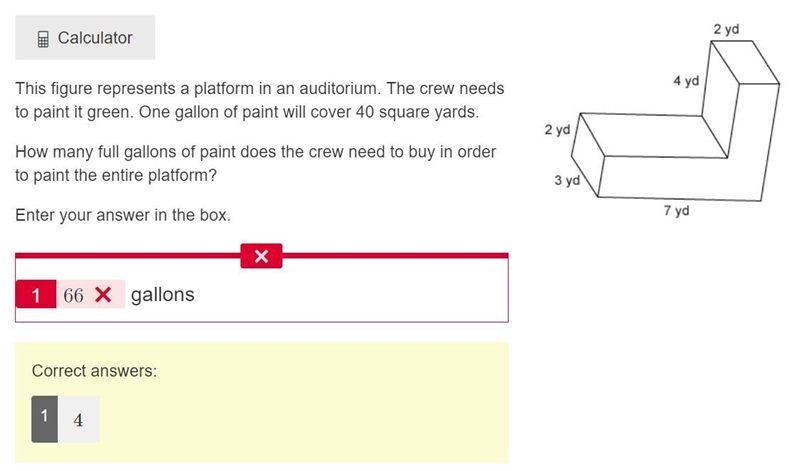 This figure represents a platform in an auditorium. The crew needs to paint it green-example-1