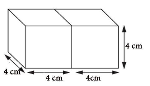 Lesson Posttest Question 5 Points 2 Two cubes each with a volume of 64 cm are joined-example-1