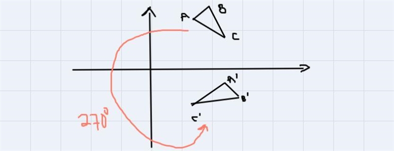 Which translations changes triangle ABC to triangle A'B'C'? A) Reflection about the-example-1