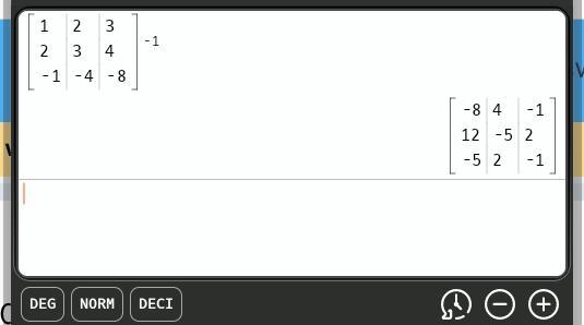 Use the inverse of the coefficient matrix to solve the system of equations. x+2y+3z-example-1