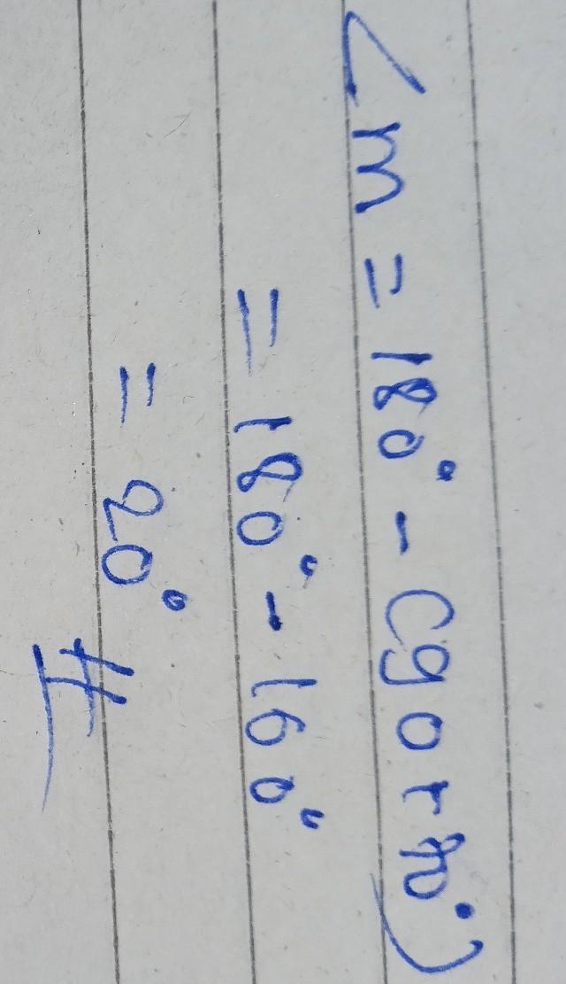 Find m∠M a: 55° b: 70° c: 20° d: 35°-example-1