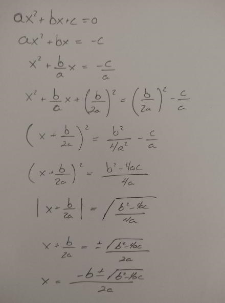 Task 2: The Quadratic FormulaThe process of completing the square, which is what you-example-1