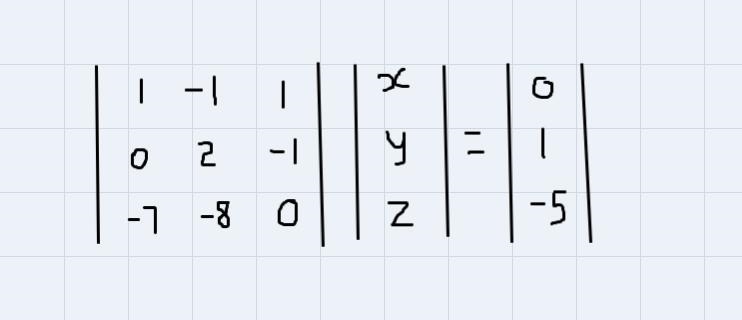 A.) Write the linear system as a matrix equation in the form AX=BB.) solve the system-example-1